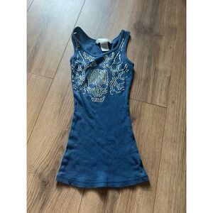 Y2K You Kidz Skull Baby Girl Dress‎ Size XS